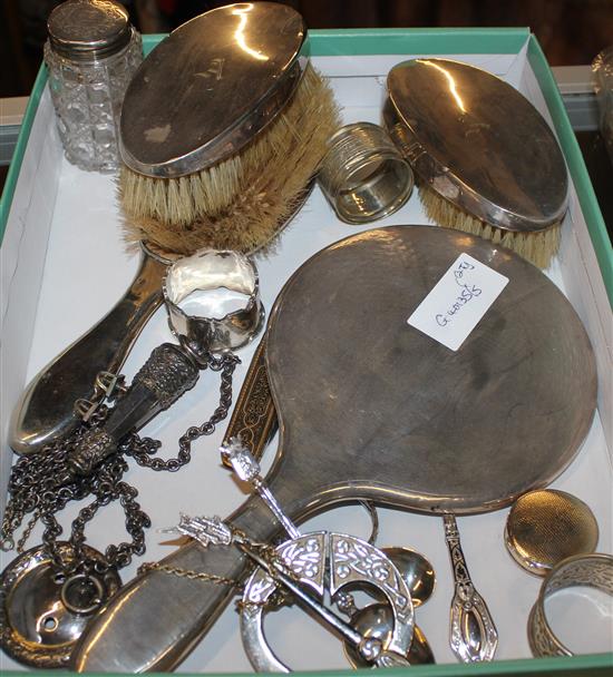 Dressing table set, chatelaine, kilt pin etc